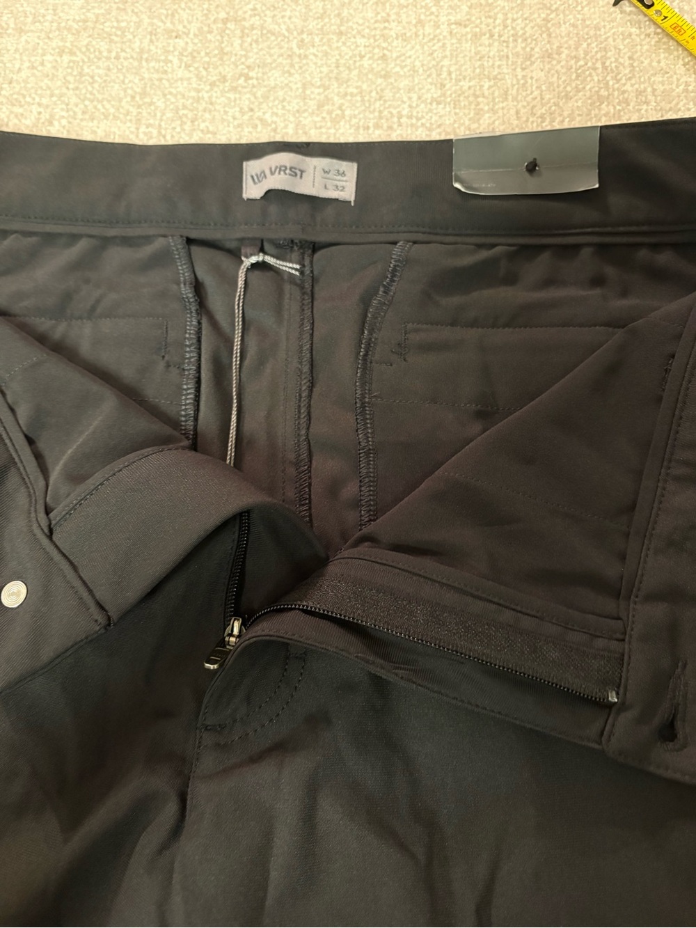 NWT Men's VRST Black Commuter Athletic Fit Pants Size 36 - Picture 7 of 13